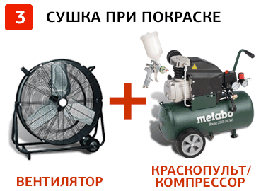 Аренда комплекта вентилятора с компрессором – Генпрокат