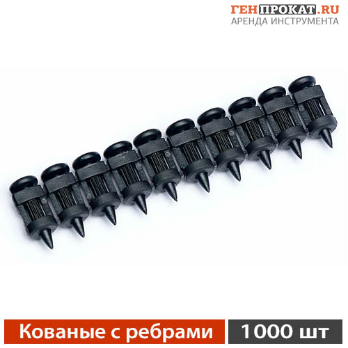 Гвозди кованые с ребрами жесткости PAULT для монтажного пистолета в компании ГенПрокат