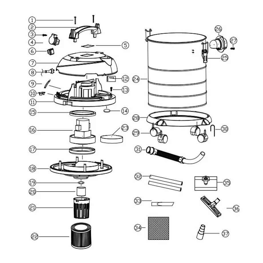 Аренда пылесоса REDVERG RD-VC1200S-40S в компании ГенПрокат