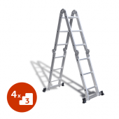 ПРОКАТ АЛЮМИНИЕВОЙ ЛЕСТНИЦЫ ТРАНСФОРМЕР 4х3 в компании ГенПрокат