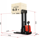 Аренда штабелера самоподъемного электрического (0,8 м / 0,5 т) в компании ГенПрокат