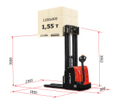 Аренда штабелера самоходного электрического (3,5 м / 1,55 т) в компании ГенПрокат